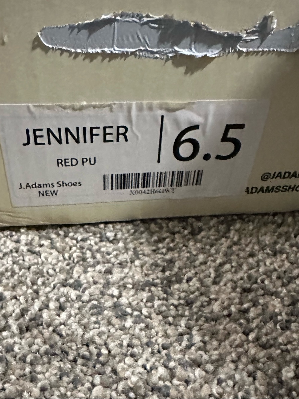 J. Adams NIB Women’s Jennifer Red Studded Strappy Sandals Women Size 6.5 - Picture 6 of 9
